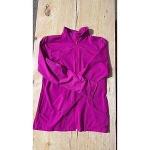 The North Face Womens Magenta Pink Full Zip Track Jacket Mock Neck Size L